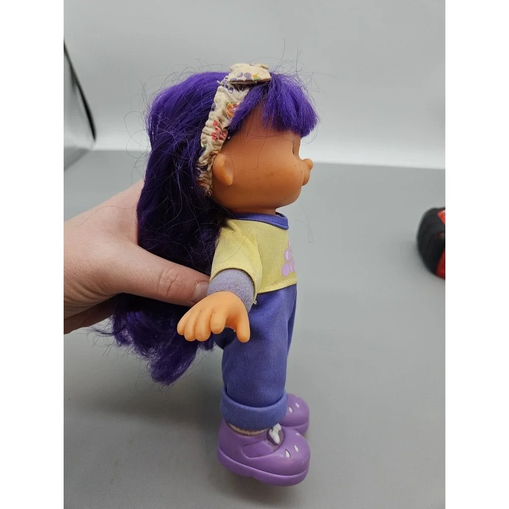 GiGo Doll Fruit Purple Hair Soft Vintage Plush Body Grape